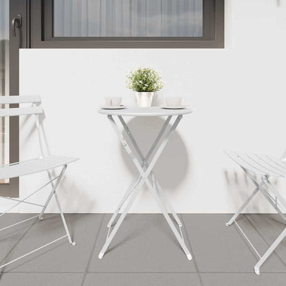Bistrotisch Weiß Ø50x71 cm Pulverbeschichteter Stahl