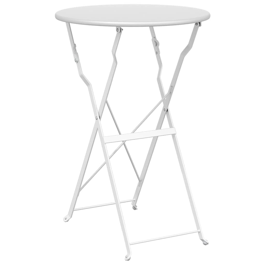 Bistrotisch Weiß Ø50x71 cm Pulverbeschichteter Stahl