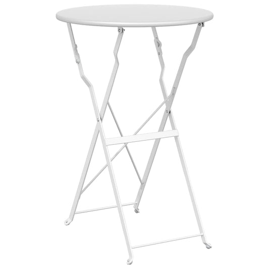 Bistrotisch Weiß Ø50x71 cm Pulverbeschichteter Stahl