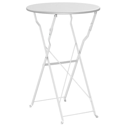 Bistrotisch Weiß Ø50x71 cm Pulverbeschichteter Stahl