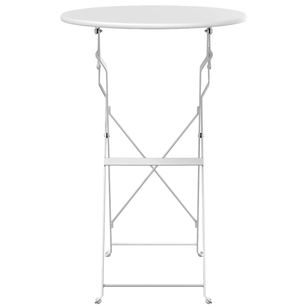 Bistrotisch Weiß Ø50x71 cm Pulverbeschichteter Stahl