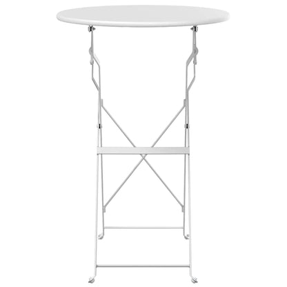 Bistrotisch Weiß Ø50x71 cm Pulverbeschichteter Stahl