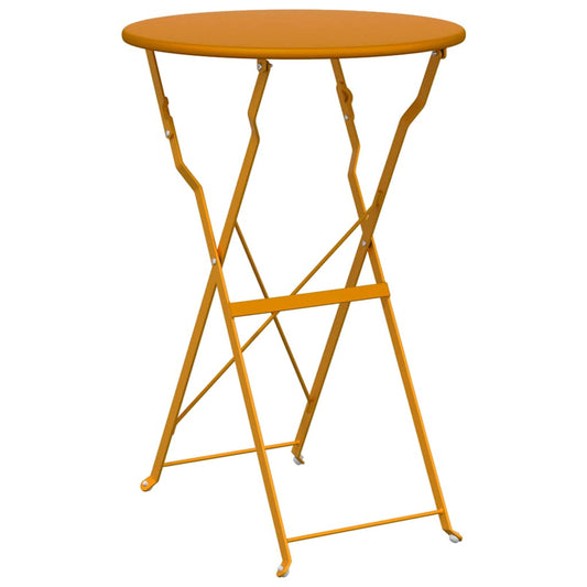 Bistrotisch Senfgelb Ø50x71 cm Pulverbeschichteter Stahl