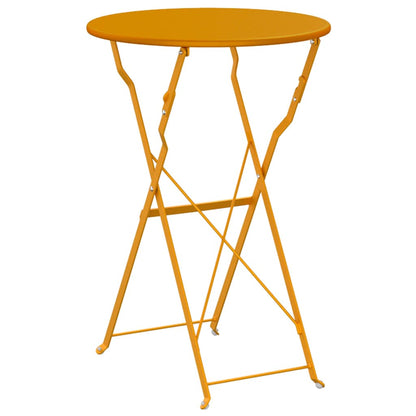 Bistrotisch Senfgelb Ø50x71 cm Pulverbeschichteter Stahl