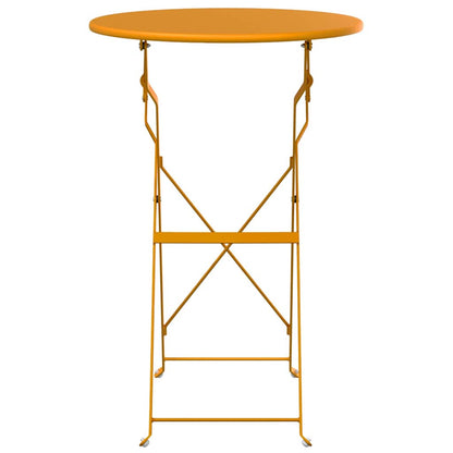 Bistrotisch Senfgelb Ø50x71 cm Pulverbeschichteter Stahl