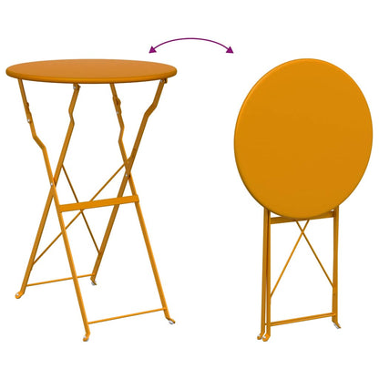 Bistrotisch Senfgelb Ø50x71 cm Pulverbeschichteter Stahl