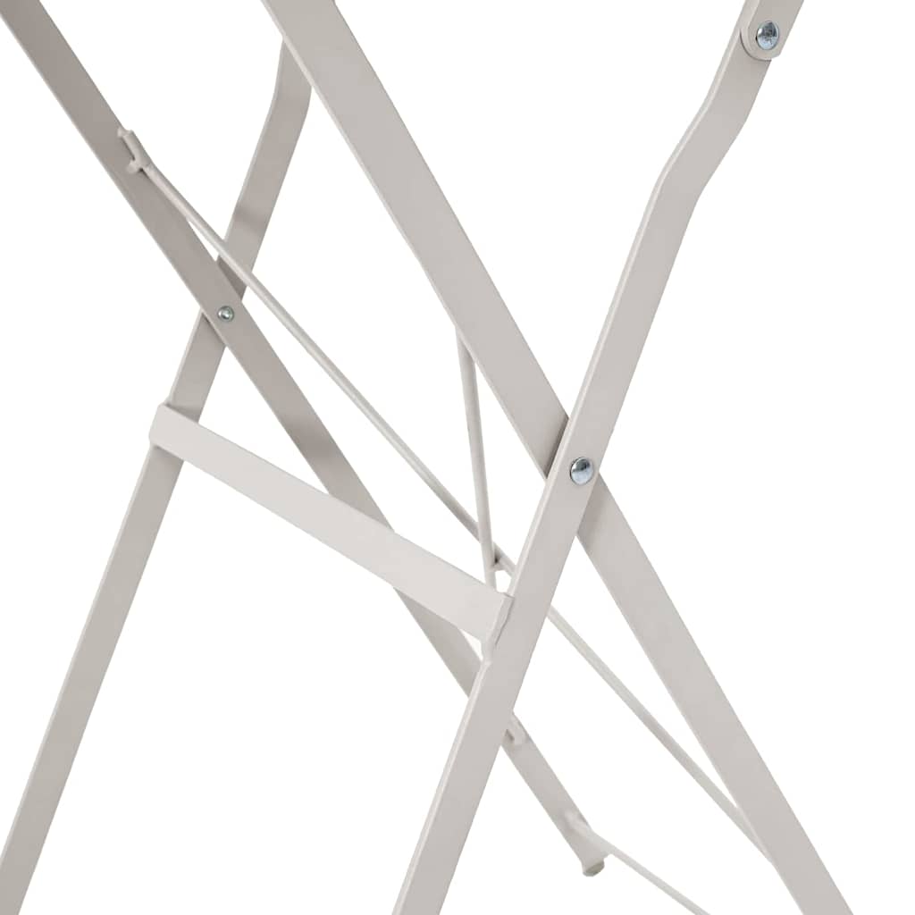 Bistrotisch Beige Ø50x71 cm Pulverbeschichteter Stahl
