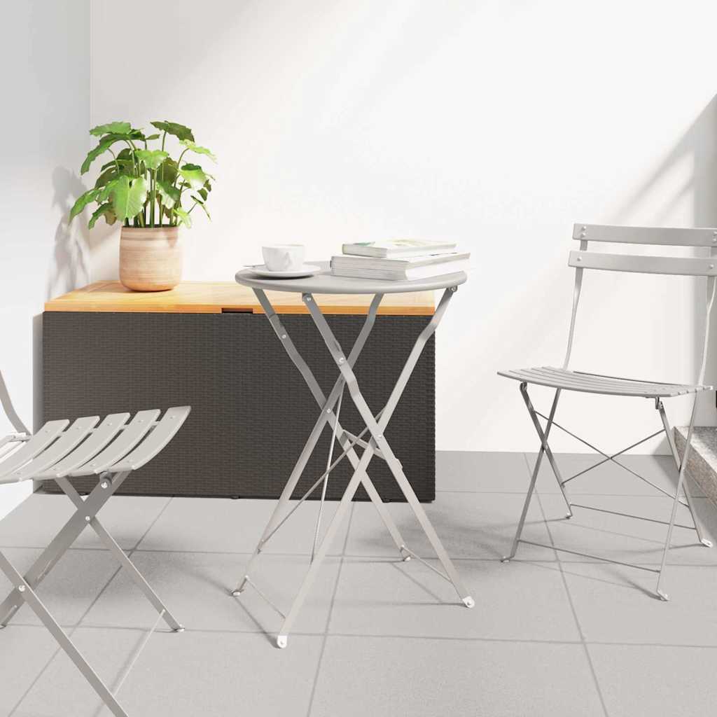 Bistrotisch Beige Ø50x71 cm Pulverbeschichteter Stahl