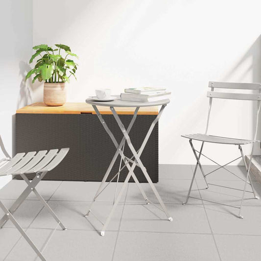 Bistrotisch Beige Ø50x71 cm Pulverbeschichteter Stahl