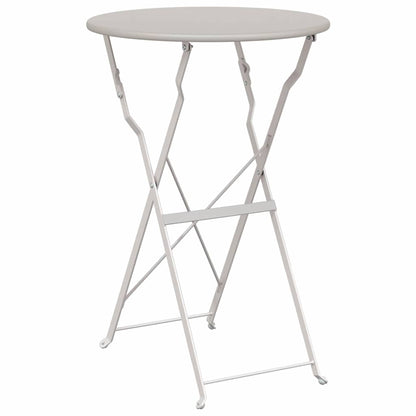 Bistrotisch Beige Ø50x71 cm Pulverbeschichteter Stahl