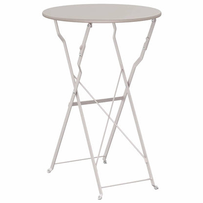 Bistrotisch Beige Ø50x71 cm Pulverbeschichteter Stahl