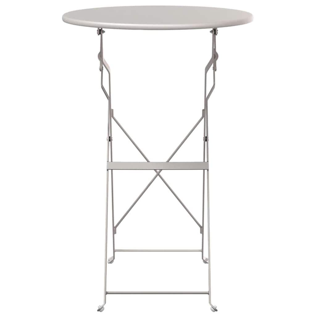 Bistrotisch Beige Ø50x71 cm Pulverbeschichteter Stahl