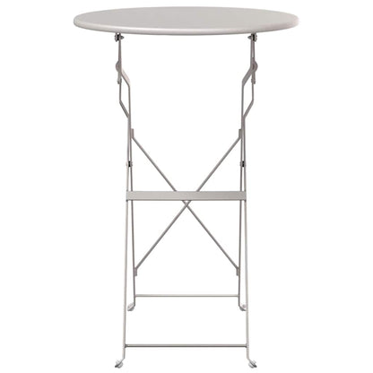 Bistrotisch Beige Ø50x71 cm Pulverbeschichteter Stahl