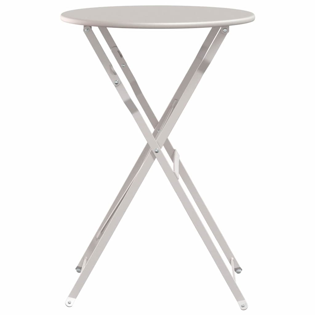 Bistrotisch Beige Ø50x71 cm Pulverbeschichteter Stahl