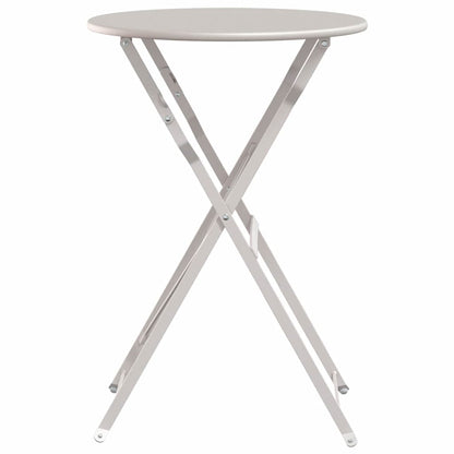 Bistrotisch Beige Ø50x71 cm Pulverbeschichteter Stahl