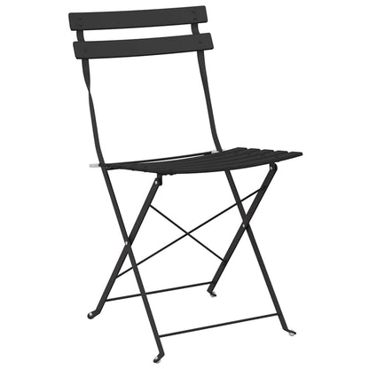 Klapp Bistro Set 3 pcs Anthrazit Stahl