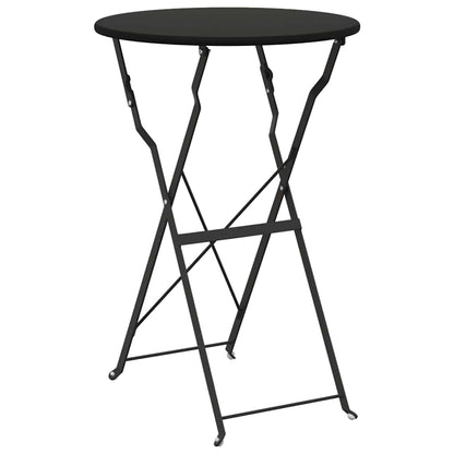 Klapp Bistro Set 3 pcs Anthrazit Stahl