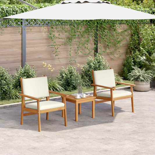 Garten-Sofa-Set 3 pcs Braun 45 x 45 x 38cm Massivholz Akazie