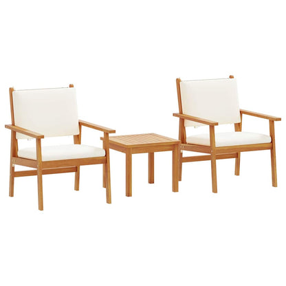 Garten-Sofa-Set 3 pcs Braun 45 x 45 x 38cm Massivholz Akazie