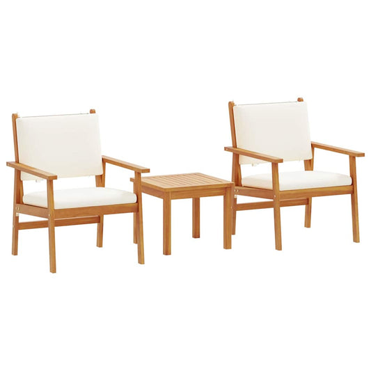 Garten-Sofa-Set 3 pcs Braun 45 x 45 x 38cm Massivholz Akazie