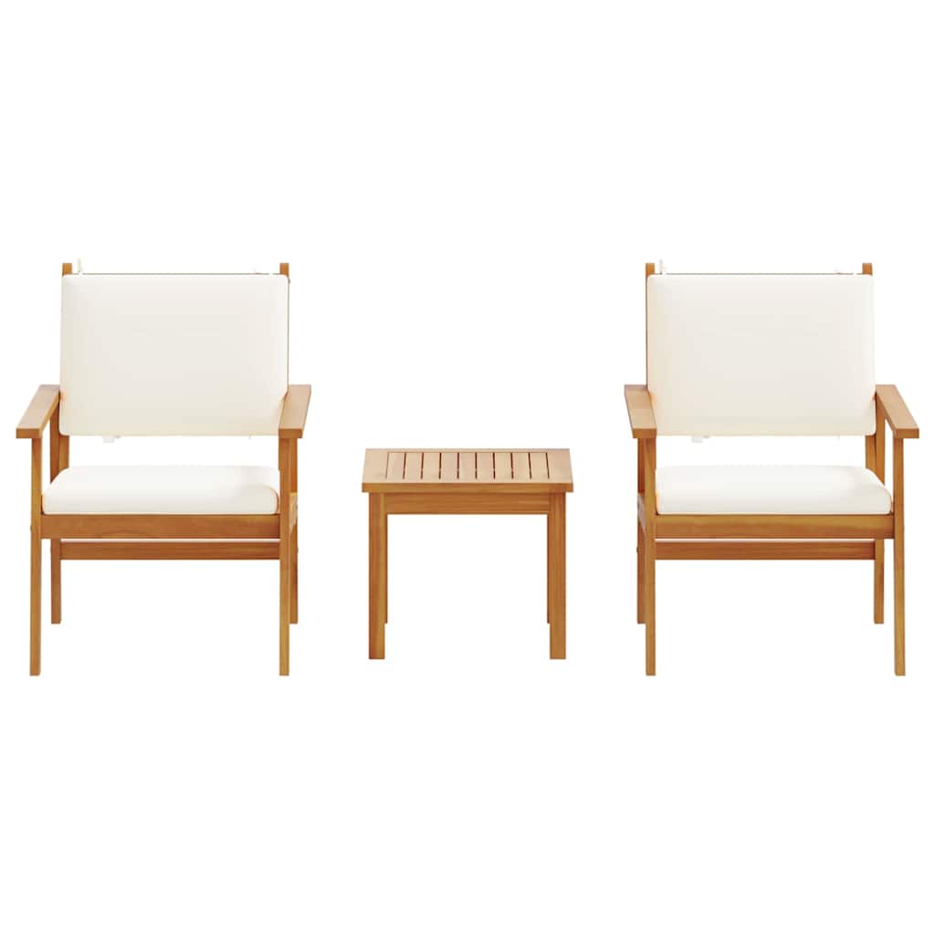 Garten-Sofa-Set 3 pcs Braun 45 x 45 x 38cm Massivholz Akazie