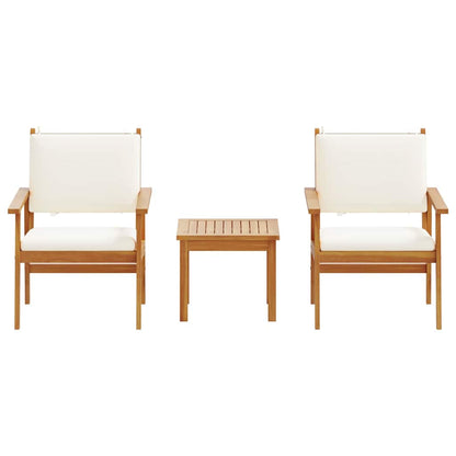 Garten-Sofa-Set 3 pcs Braun 45 x 45 x 38cm Massivholz Akazie