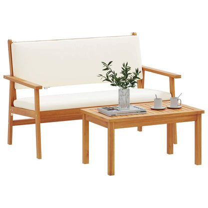 Garten-Sofa-Set 2 pcs Braun Massivholz Akazie