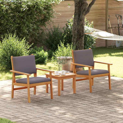 Gartenstuhl mit Kissen 2 pcs Braun Massivholz Akazie