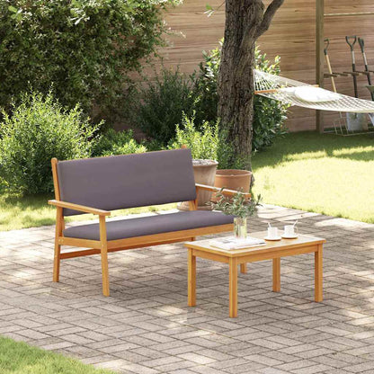 Garten-Sofa-Set mit Kissen 2 pcs Braun Massivholz Akazie