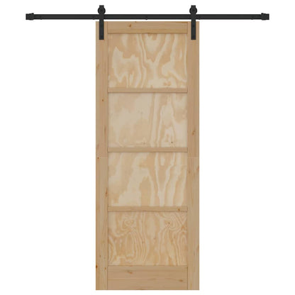 Schiebetür Natur und Schwarz 78 x 202 cm