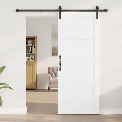 Schiebetür Weiß und Schwarz 83 x 202 cm