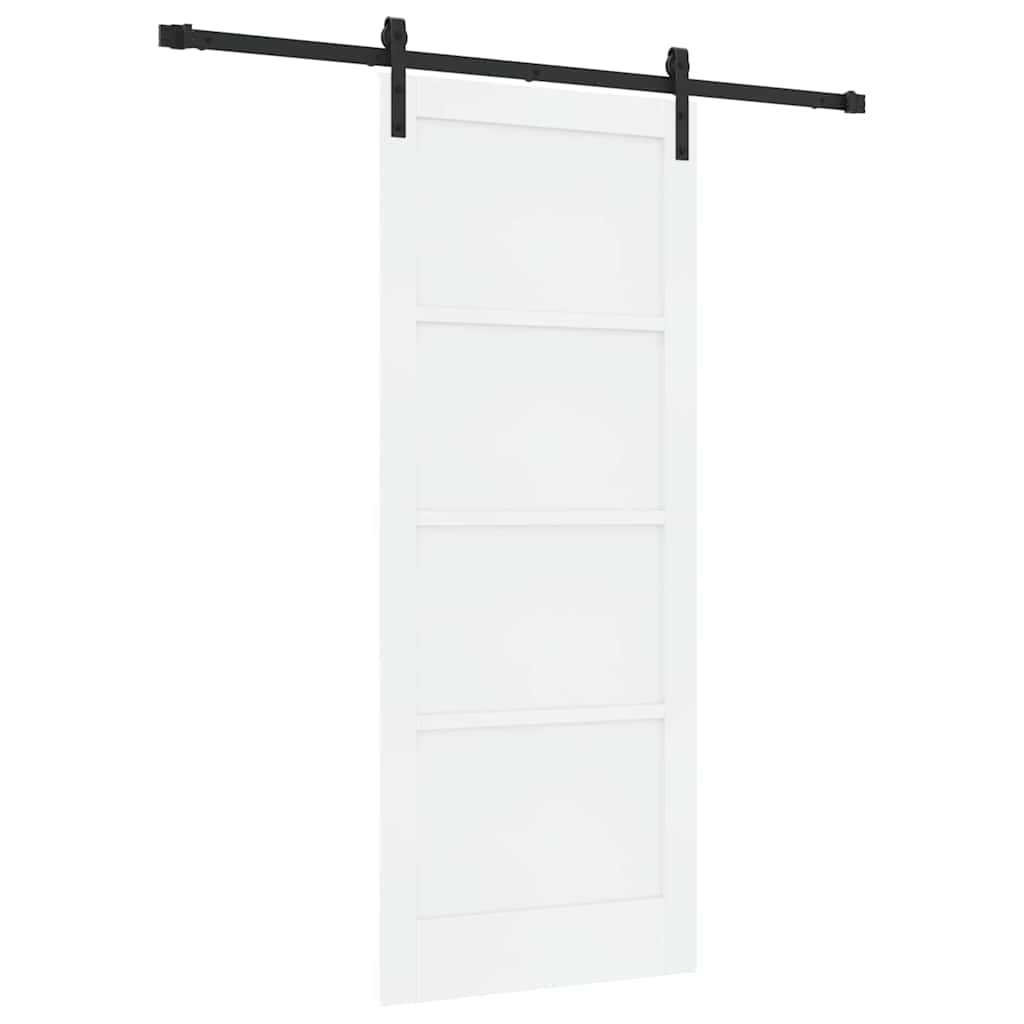 Schiebetür Weiß und Schwarz 83 x 202 cm