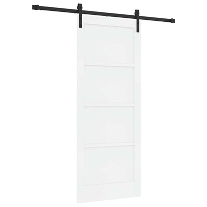 Schiebetür Weiß und Schwarz 83 x 202 cm