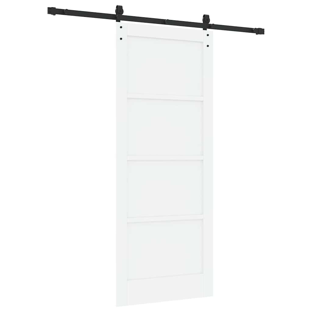 Schiebetür Weiß und Schwarz 83 x 202 cm