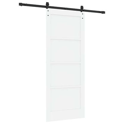 Schiebetür Weiß und Schwarz 83 x 202 cm