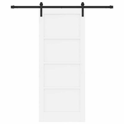 Schiebetür Weiß und Schwarz 83 x 202 cm