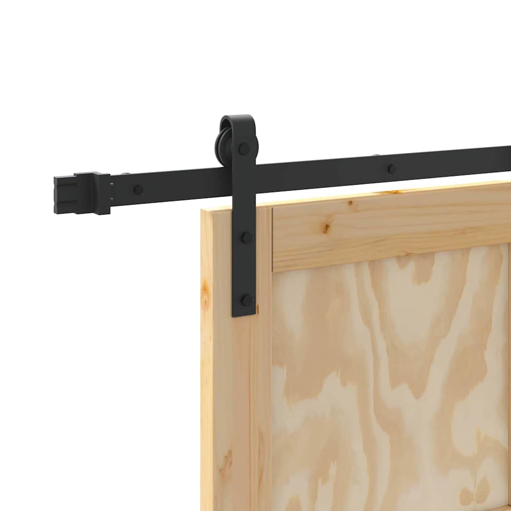 Schiebetür Natur und Schwarz 83 x 202 cm