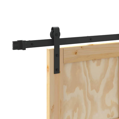 Schiebetür Natur und Schwarz 83 x 202 cm