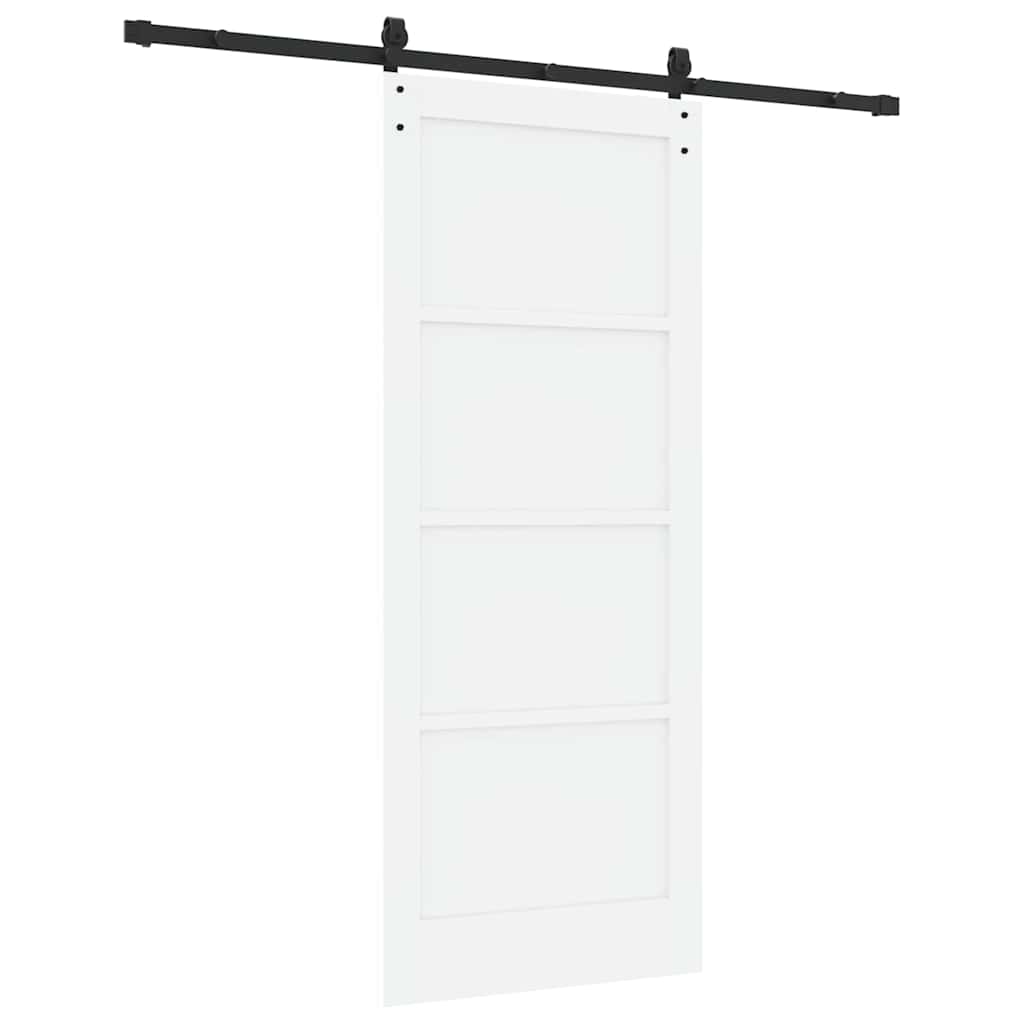 Schiebetür Weiß und Schwarz 83 x 202 cm