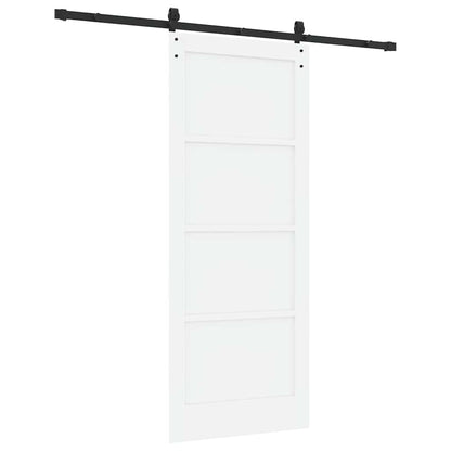 Schiebetür Weiß und Schwarz 83 x 202 cm