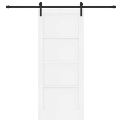 Schiebetür Weiß und Schwarz 83 x 202 cm