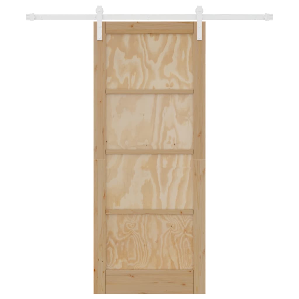 Schiebetür Natur und Weiß 83 x 202 cm