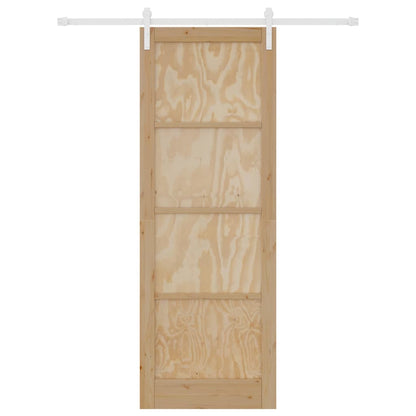 Schiebetür Natur und Weiß 83 x 232 cm