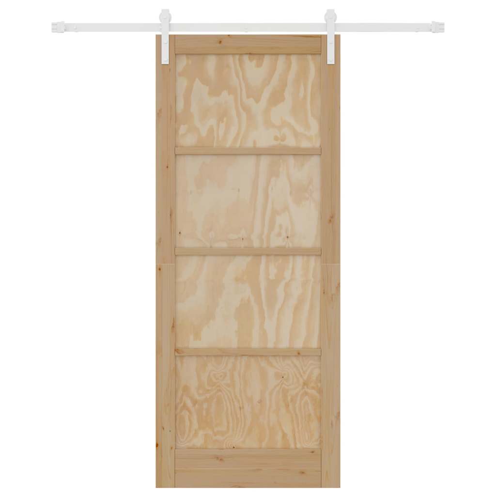 Schiebetür Natur und Weiß 86 x 211 cm
