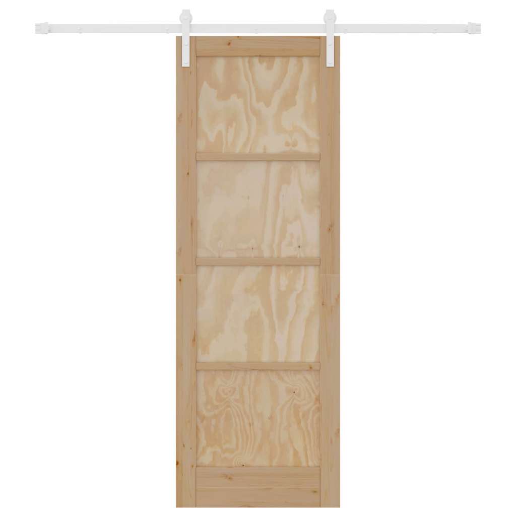 Schiebetür Manuell Natur und Weiß 73,5 x 211 cm
