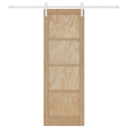 Schiebetür Manuell Natur und Weiß 73,5 x 211 cm