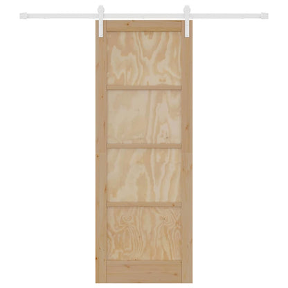 Schiebetür Manuell Natur und Weiß 78 x 211 cm