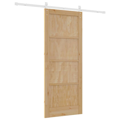 Schiebetür Manuell Natur und Weiß 83 x 202 cm