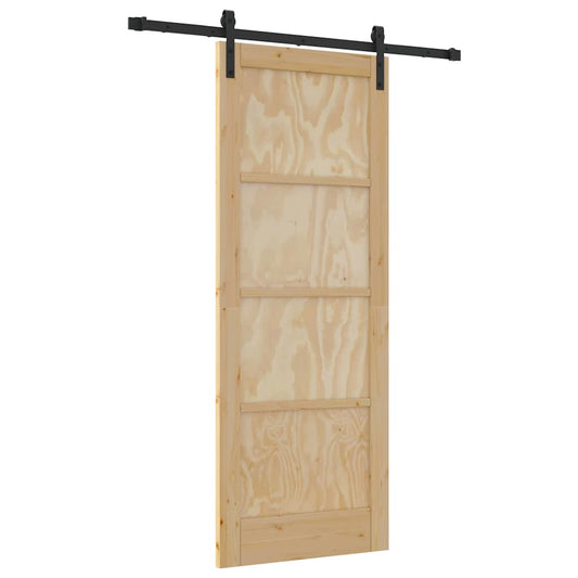 Schiebetür Natur und Schwarz 78 x 202 cm