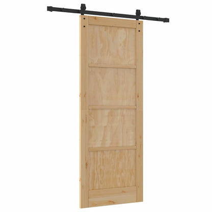 Schiebetür Natur und Schwarz 78 x 202 cm